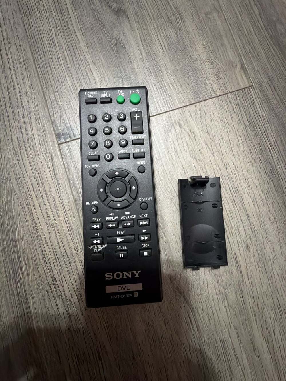Sony Rmt-D187A DVD Player Remote Control Black Used Good